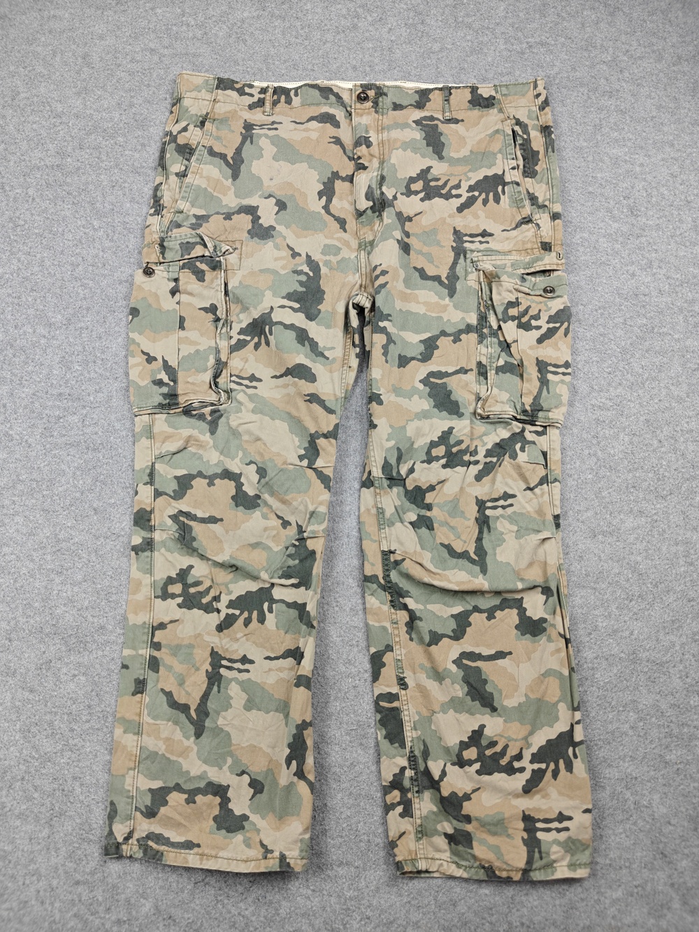 Levi's Pants Mens 42x32 Green Cargo Camouflage Straight Cotton Canvas Workwear